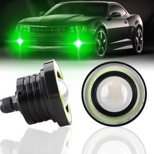 KaiDengZhe 2PCS Super Bright 3" Projector Universal LED Fog Light 12V 10W Green COB Halo Angel Eye Rings For Moto Headlight Car Daytime Running Light DRL Driving Light Fog Light Bulb