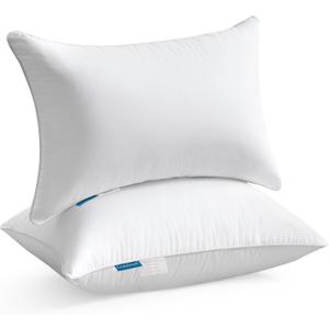Oubonun 14 x 22 Pillow Inserts (Set of 2) - Lumbar Pillow with 100% Cotton Cover - Rectangle Square Interior Sofa Pillow Inserts - Decorative Pillow Insert Pair - White Couch Pillow