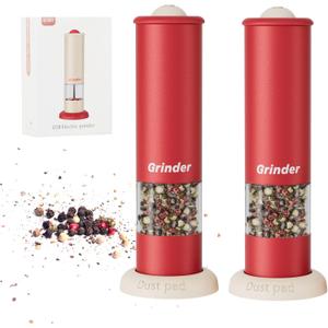 Electric Salt and Pepper Grinder Set, Today Deals Prime, Valentine's Day Gift, USB Rechargeable Adjustable Coarseness Automatic Salt Pepper Mill Shakers/Grinder Kitchen Spice Mill