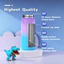 Kids Water Bottle, 16oz Water Bottles with Straw and Stickers, Stainless Steel Vacuum Double Wall Insulated cup, Kids Water Bottle for School, Gifts for Girls(Purple and Blue)