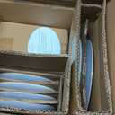 AmorArc Ceramic Dinnerware Sets,Handmade Reactive Glaze Stoneware Plates and Bowls Sets,Highly Scratch Resistant | Dishwasher & Microwave Safe Dishes Set,Service for 4 (12pc)