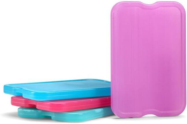 Cool Coolers by Fit + Fresh Slim Compact Reusable XL Ice Pack, Perfect for Lunch Boxes, Coolers, and Beach Bags (Multicolor 3 PK)