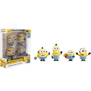 Jada Despicable Me Minions Metalfigs 4-Pack - Stuart, Kevin, Otto, Bob - Collectible 2.5" Metal Figures, Wave 1