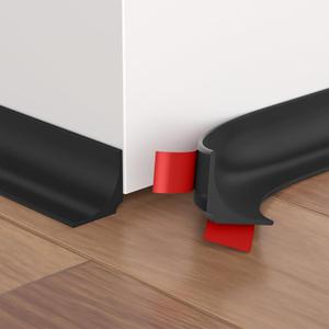 Flexible Quarter Round Molding Bendable Moulding Trim,Peel and Stick Corner Trim for Floor,Tub,Cabinet,Flexible Shoe Molding Around Curved Stairs,Columns and Wall - 0.6inch(W) x 10Feet(L) Black
