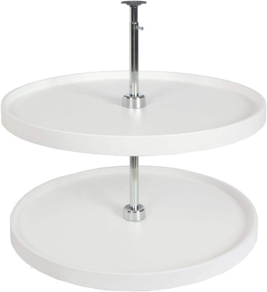 Knape & Vogt PFN32ST-W 31.5" by 32" by 32" Full-Round Polymer Lazy Susan Cabinet Organizer,White