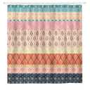 Rustic Boho Paisley Shower Curtain Sets, Waterproof Polyester Fabric Shower Curtains with 12 Hooks for Bathroom Home Decoration, 72 × 72 Inch Washable Bath Accessories Decor