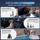KMM Handheld Car Vacuum Cleaner, 10000PA Vacuum Cleaner & Air Duster, 120W High Power Hand Held Vacuum Cordless, Portable Vacuum Rechargeable with Multi-Nozzles & LED Light for Car, Home, Pet, Office