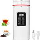 Travel Electric Kettle Portable 304 Stainless Steel LED Display Temperature Adjustable BPA Free Child Lock Mini Kettle,Small Hot Water Boiler Auto Shut-Off