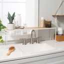 Organize It All Over The Sink Shelf | Durable | Space Saving | Wooden Accent | Sink Organization | Dimensions: 30"x 6.3"x 9" | White