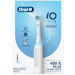 OralB iO Series 3 Electric Toothbrush with (1) Brush Head, Rechargeable, White