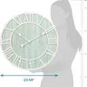 La Crosse Clock 404-4060 23.5" Coastal Extra-Large Decorative Quartz Wall Clock