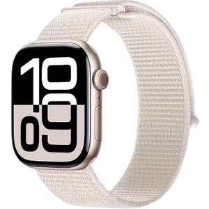 Nylon Sport Loop Band Compatible with Apple Watch Band 38mm 40mm 41mm 42mm 44mm 45mm 46mm 49mm Women Men,Soft Breathable Replacement Strap for iWatch Series 11 10 9 8 7 6 SE 5 4 3 2 1 Ultra
