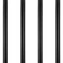 QLLY 30 inch Adjustable Tall Metal Desk Legs, Office Table Furniture Leg Set, Set of 4 (30 inch, Black)