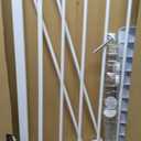 Baby Gate No Drilling, 29"-40" Auto Close Dog Gate Indoor for Doorways & Stairs, Pressure Mounted Adjustable Pet Gate, Easy Walk Through Child Gate for Children & Pets Stroller Friendly, White