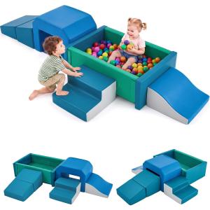 JungleDove Baby Foam Climbing Blocks with Ball Pit for Toddler, Large