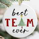 3 x Best Team Ever Ornament - Coworker & Employee Christmas Ornaments - Company Gifts
