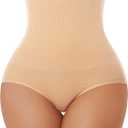 Tummy Control Shapewear Panties for Women High Waisted Body Shaper Slimming Shapewear Underwear Girdle Panty (Small, Beige#2)