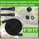 Soaker Hose,Lightweight and Soft Garden Drip Hose Saves 80% Water,Leak Proof Sprinkler Hose for Garden,Flower Planters & Vegetable Plots Watering (4 * 50ft)
