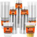 Gatherfun Class of 2026 Celebration - 100 Pcs 16oz Orange Graduation Plastic Cups for Sturdy & Durable Drinkware for Grad Festivities | Essential Graduation Party Supplies & Decorations