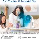 Arctic Air Ice Jet X3 Portable Air Cooler,Dual Mist Modes, Up to 8-Hour Cooling Time, 3-Speed Portable Cooler with Adjustable Airflow, USB C, LED Mood Light, Lightweight, Great for Home & Travel