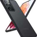 TORRAS Shockproof Compatible for Samsung Galaxy S21 Ultra Case, [Military Grade Drop Tested] S21 Ultra Case, Translucent Matte Hard Back with Soft Edge Slim Thin Galaxy S21 Ultra Case, Matte Black
