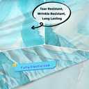 Sheet Set Blue Marble: Full Size Aqua Blue Bed Sheets for Teen Girls Kids Women Deep Pocket Baby Blue Marbling 4PC Bedding Sets with 1 Flat Sheet & 1 Fitted Sheet & 2 Pillowcases