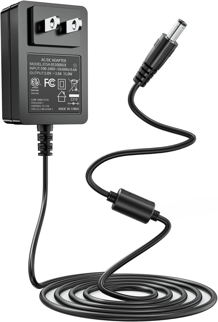 5V Power Cord for Crosley Record Player,5V Adapter Replacement for Crosley CR8005F CR8005D CR8005F-GA CR8005F-WO CR8005D-TU CR8005D-BL Cruiser Plus Portable Phono Charger Power Cord