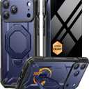 TONGATE for iPhone 17 Pro Max Case with 360 Spin Magnetic Stand, [Compatible with MagSafe][Military-Grade Protection] with Privacy Screen Protector & Camera Control Cover for iPhone 17 ProMax, Blue