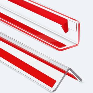 Wall Corner Protector,2PCS 48''(L) x1.58'' (W) Self Adhesive Corner Guard for Wall, Heavy Duty Clear Corner Protector Guard for Cabinet Doors, Edge Protector