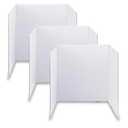 LonlyEagle Trifold Poster Board, 24" x 16", 24-Pack, White Corrugated Project Boards for Science Fairs, School Projects, Event Displays