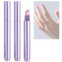 Upgrade 3-in-1 Nail Care Pen, Cuticle Pusher Pen Cuticle Oil Pen for Nails, Cuticle Pusher Nail Oil Pen with Ceramic Tip for Hangnails, Moisturize Strengthen Nails Care (2 Pcs)
