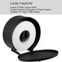 Commercial Jumbo Toilet Paper Dispenser, Wall Mount Stainless Steel 9 Inch Roll Toilet Paper Holder Bath Tissue Dispenser with Lock Key (Black)