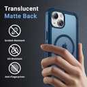 jaroco Magnetic for iPhone 15 Case, [Compatible with MagSafe][Military Grade Drop Protection][Heavy Duty Protection][Non-Slip][Shockproof] 2-Layer Durable Bumper Phone Case 6.1''-Deep Blue