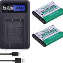 Tectra 2Pcs EN-EL19 NP-BJ1 Battery + LCD Charger for Nikon Coolpix A100 S32 S33 S100 S2500 S2750 S3100 S3200 S3300 S3400 S3500 S4100 Digital Cameras