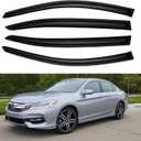 Window Rain Guards Visors for 2008-2017 Honda Accord, Out-Channel Window Vent Wind Deflectors Shades for 08-17 Accord