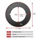 MOSECYOU Door Handle Reinforcement Backplate, Oil Rubbed Bronze 2Pcs, Door Knob Decorative Ring Plates, Scar Plates for DoorKnob/Deadbolt, Door Hole Spacer (2)
