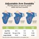 3-Pack Organic Baby Swaddle Sleep Sacks - Swaddles for Newborns, Infant 0-3 Months, Baby Girls, Boys, Soft & Snug Newborn Sleep Sack, Nursery Swaddling Blankets (Frost, OS)