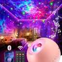 Galaxy Projector for Bedroom, 15 Colors Star Projector Galaxy Light Projector for Bedroom Night Light Projector,15 White Noises Star Lights for Ceiling Projector,Bluetooth Projector Lights for Bedroom (Pink)