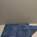 Kevin Textile 2 Packs Blue Decorative Throw Pillow Covers 22x22 Inch for Living Room Couch Bed Sofa Soft Striped Corduroy Square Cushion Case 55x55 cm Rustic Farmhouse Boho Home Decor