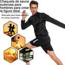 LAZAWG Sauna Suit for Men Sweat Suits Long Sleeve Sauna Jacket Workout Sweat Shirt Zipper Only Top for Gym Workout Exercise (Medium, Black)