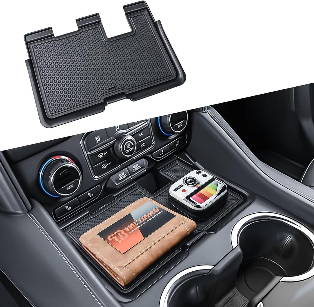 Center Console Tray Compatible with 2021-2024 Chevy Tahoe/Suburban & GMC Yukon Hidden Compartment Cover Organizer(Extra Storage with USB Hole, Not for Yukon Denali/Ultimate or 2025 Models)