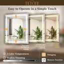 TETOTE 30 x 30 Inch LED Bathroom Mirror with Frontlit and Backlit, Brighter Light up Bathroom Vanity Mirror with Lights, 3-Color Dimmable Illuminated Anti Fog Mirror Wall Mounted, Waterproof