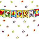4 x Fancy Land Colorful Welcome Bulletin Board Set, 64Pcs, Classroom Decoration, 9.5 X 13.4 inches