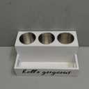 UNISTYLE Hair Dryer Holder Countertop Hair Tool Blow Dryer Holder, Hair Accessories Organizer for Bathroom Decor Supplies Storage and Vanity Caddy for Styling Accessories (Rustic White)