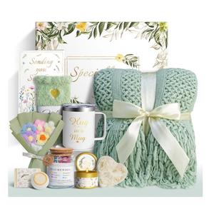 Gifts for Women, Get Well Soon Gifts Baskets for Women Self Care Gifts, Spa Care Package After Surgery Thinking of You Sympathy Gift,Gift for Sick Friends Mom w/Blanket