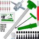 Richcat 51025 Quick Tire Valve Change Tool for Cars,Tire Valve Stem Core Quickly Replacement Tool Kit,Perfect Tool for Replacing Leaky Valves in Cars,ATVs,Trucks, etc.with TR413/TR414/TR418 (Set B)