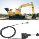 Excavator Throttle Control Cable, 2.5M/8.2FT Locking Throttle Cable Replacement, Quick Response Motor Control Wire, Manual Flexible Throttle Wire for EX230 Excavator and Mixer truck