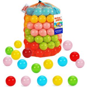 Antsy Pants 100 Ball Pit Balls, Ball Pit for Toddlers 1-3, Non-Toxic Materials, Lightweight, 5 Colors, Reusable Storage Bag, Plastic Balls for Ball Pit, Sensory Toys for Kids, 100 Ball Pack