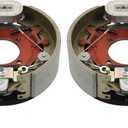 12-1/4" X 3-3/8" (12.25" X 3.375") Electric Trailer Brake Assembly Pair for 8000 LBS (8K) Trailer Axles Left and Right Electric Trailer Brakes