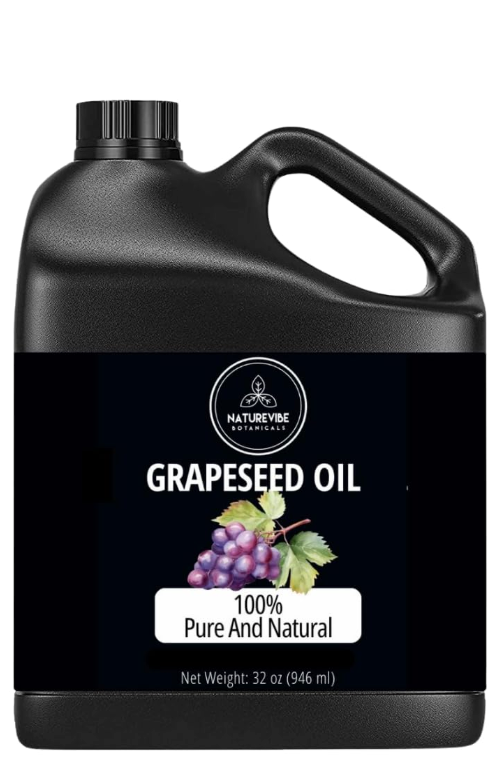 Naturevibe Botanicals 
Grapeseed Oil
 32 Ounces | 100% Pure and Natural | Great for Skin Care and Hair Care (32 Fl Oz (Pack of 1))